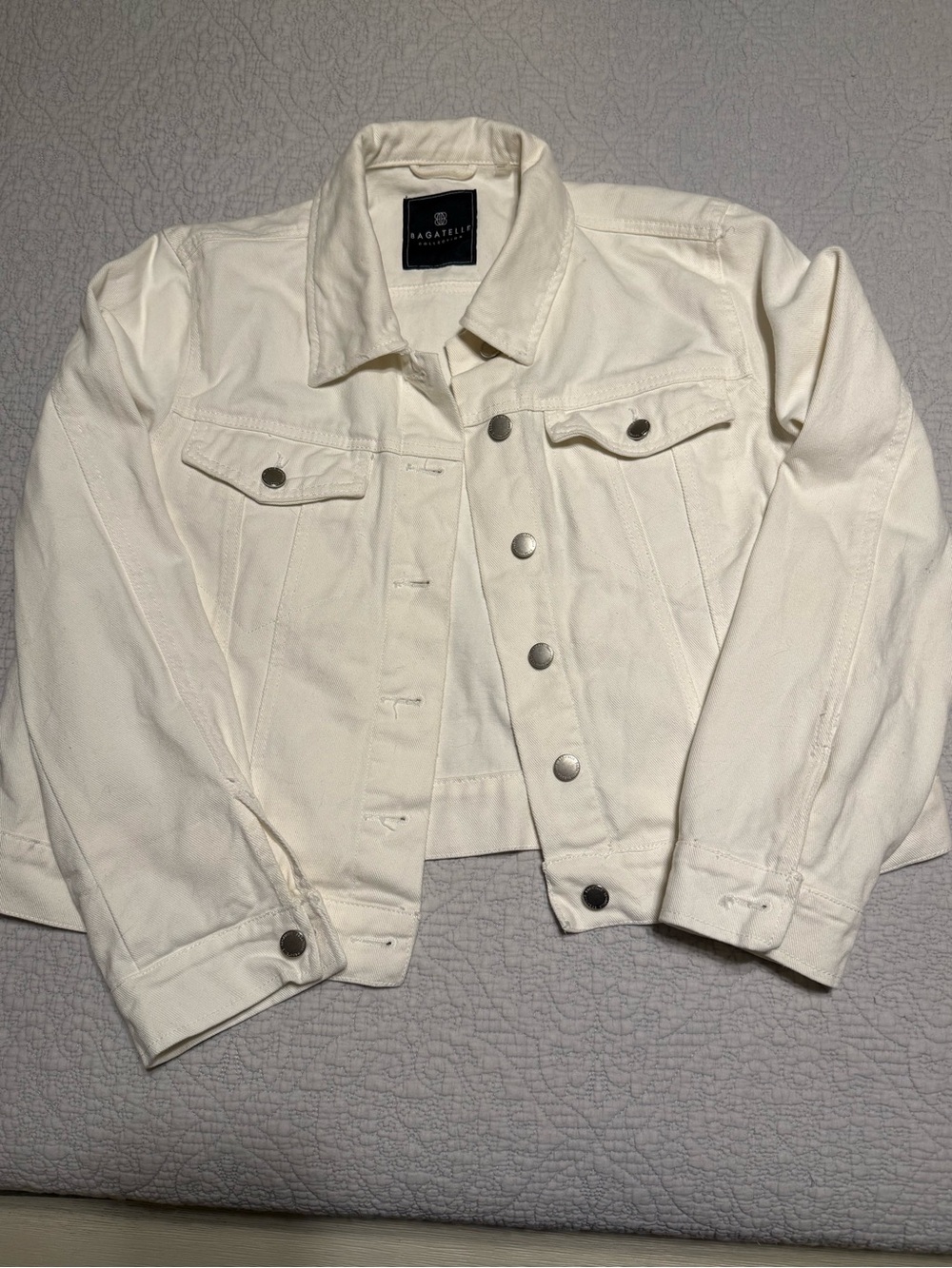 Bagatelle Women's White Denim Jacket